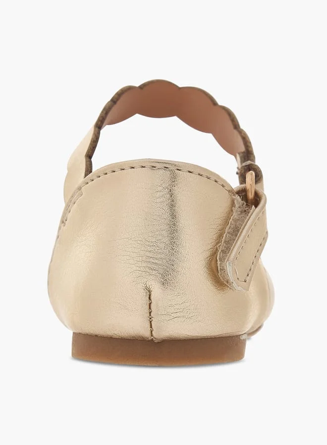 فلورا بيلا من شو إكسبرس Girls Textured Ballerina Shoes With Hook And Loop Closure