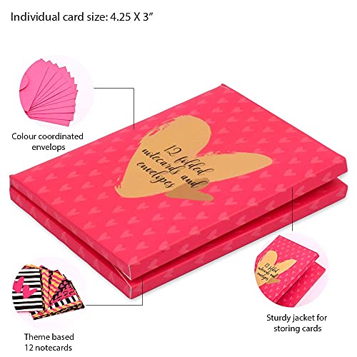 DOODLE Love Notes Thank You Note cards I Greeting Card, Blank Note Cards for Valentine Day (Size 3 Inches X 4.25 Inches, 160 GSM) - Image 3