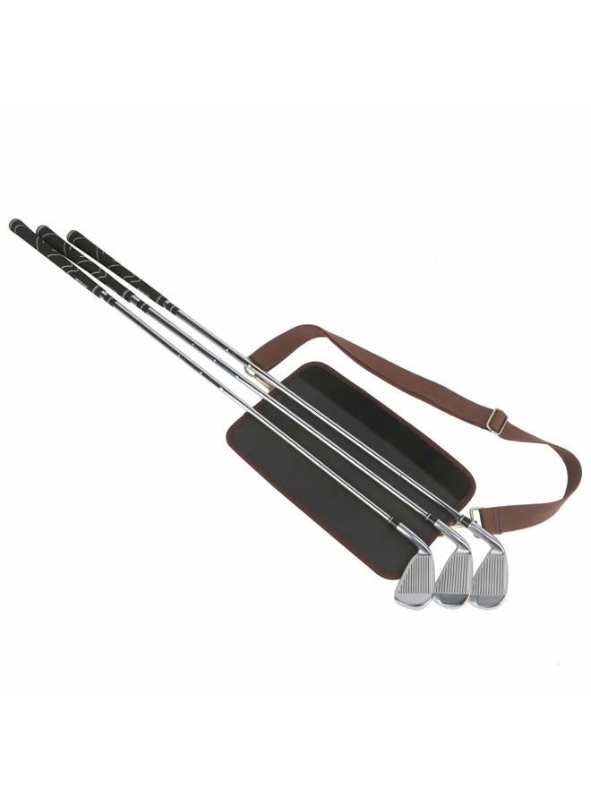 TOURBON Lightweight Canvas Golf Club Carrier Sleeves Bag with Shoulder Strap - Image 3