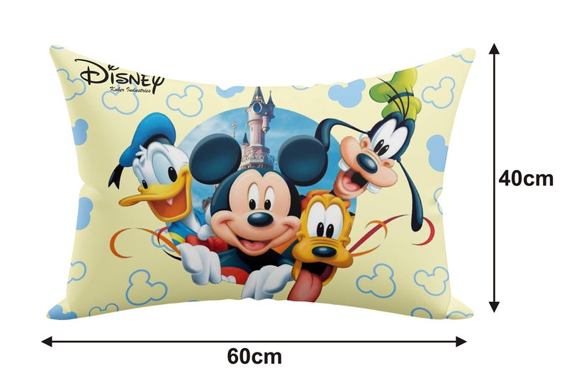 Kuber Industries وسادة كوبر إندستريز المطبوعة من ديزني مملوءة بالألياف الدقيقة للغرفة، 16"x24" (كريم)-KUBMART15943 - Image 4