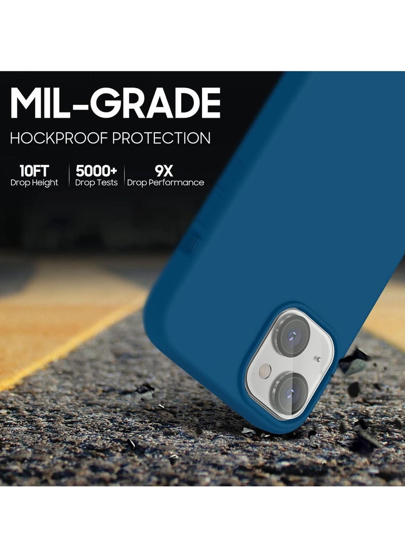 Raxoom iPhone 14 Plus Case, [5 in 1 with 2 Pack Screen Protector + 2 Pack Camera Lens Protector, Liquid Silicone [Full Body] Protection Shockproof [Drop Protection] 6.7 Inch (CosmosBlue) - Image 4