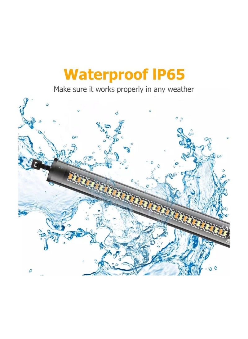 MUNTAQI Motorcycle Turn Signal Light, 2PCS LED Turn Signal Light, Flexible Switch back Dual-Color Fork Turn Signal Blinkers, DRL Daytime Running Light, Waterproof Adjustable Strips Bars for Motorbike - Image 4