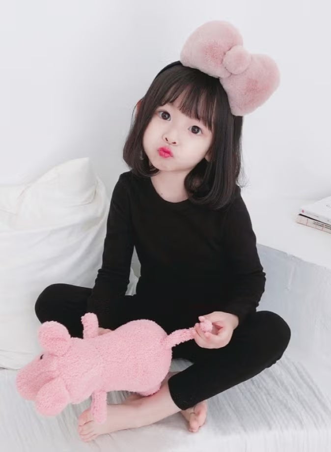 مجموعة ملابس داخلية حرارية للأطفال بلون واحد، قمصان وسروال ناعم، مجموعة ملابس نوم ناعمة للأطفال - Image 4