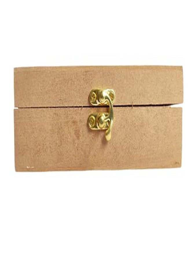 MHE صندوق مستطيل فارغ من خشب MDF سادة من MHE - المقاس 6 × 4 بوصة، الارتفاع 2 بوصة - Image 3