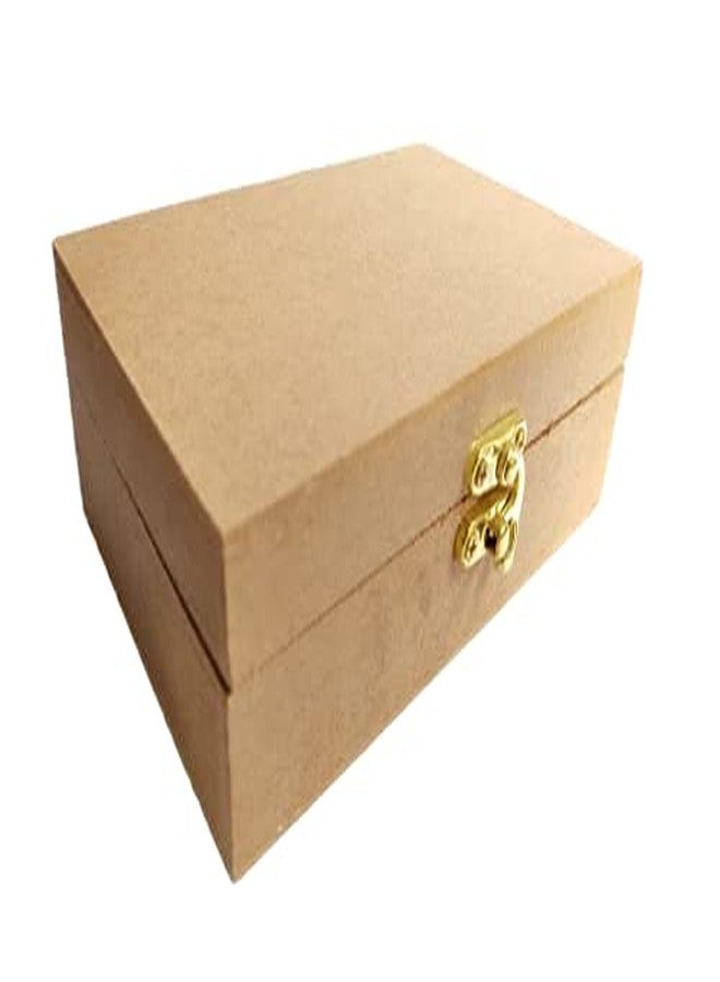 MHE صندوق مستطيل فارغ من خشب MDF سادة من MHE - المقاس 6 × 4 بوصة، الارتفاع 2 بوصة - Image 2
