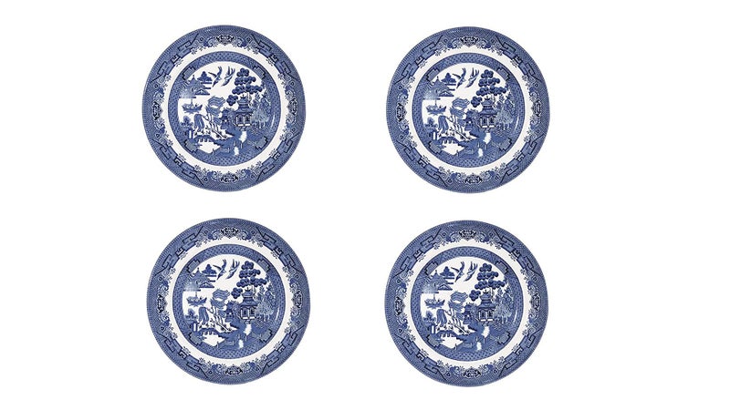Churchill's Churchill Blue Willow Dinner Plate 10", Set Of 4, Made In England - Image 5