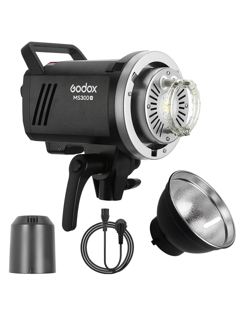 Godox MS300 V Studio Flash Light Upgraded 300Ws Strobe Light 0.1-1.8S Recycle Time, 5600±200K, 2.4G Wireless X System with 10W LED Modeling Lamp Bowens Mount - Image 1