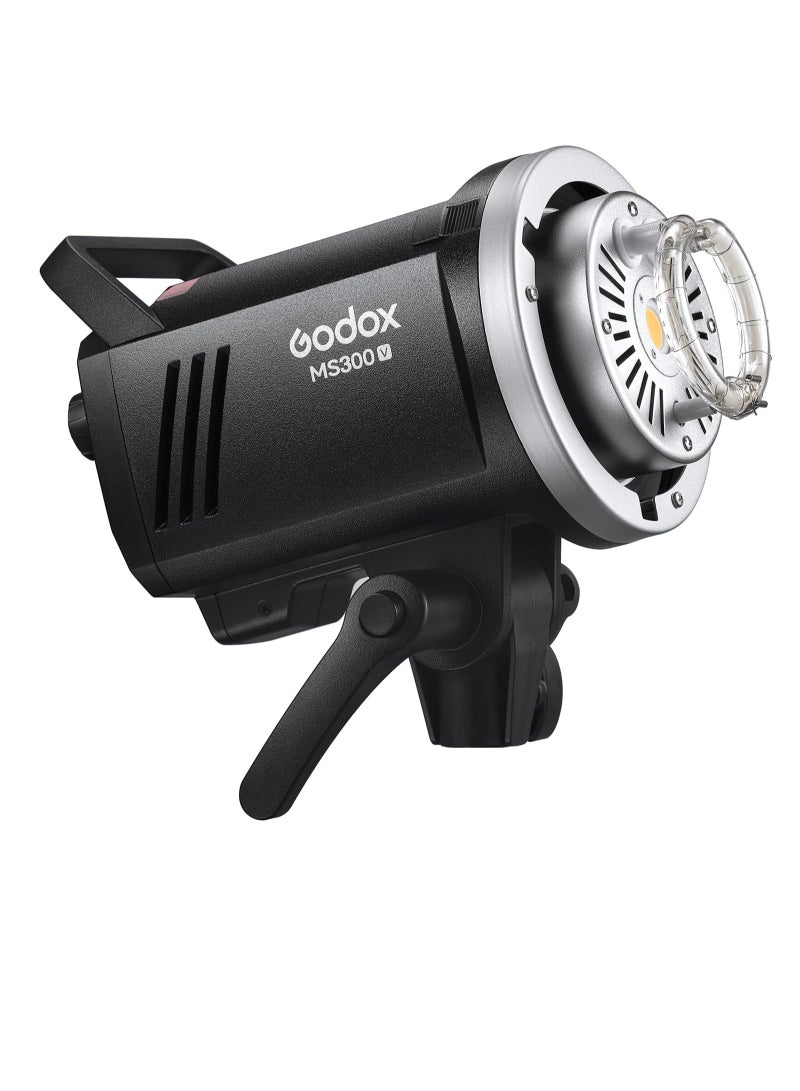 Godox MS300 V Studio Flash Light Upgraded 300Ws Strobe Light 0.1-1.8S Recycle Time, 5600±200K, 2.4G Wireless X System with 10W LED Modeling Lamp Bowens Mount - Image 3