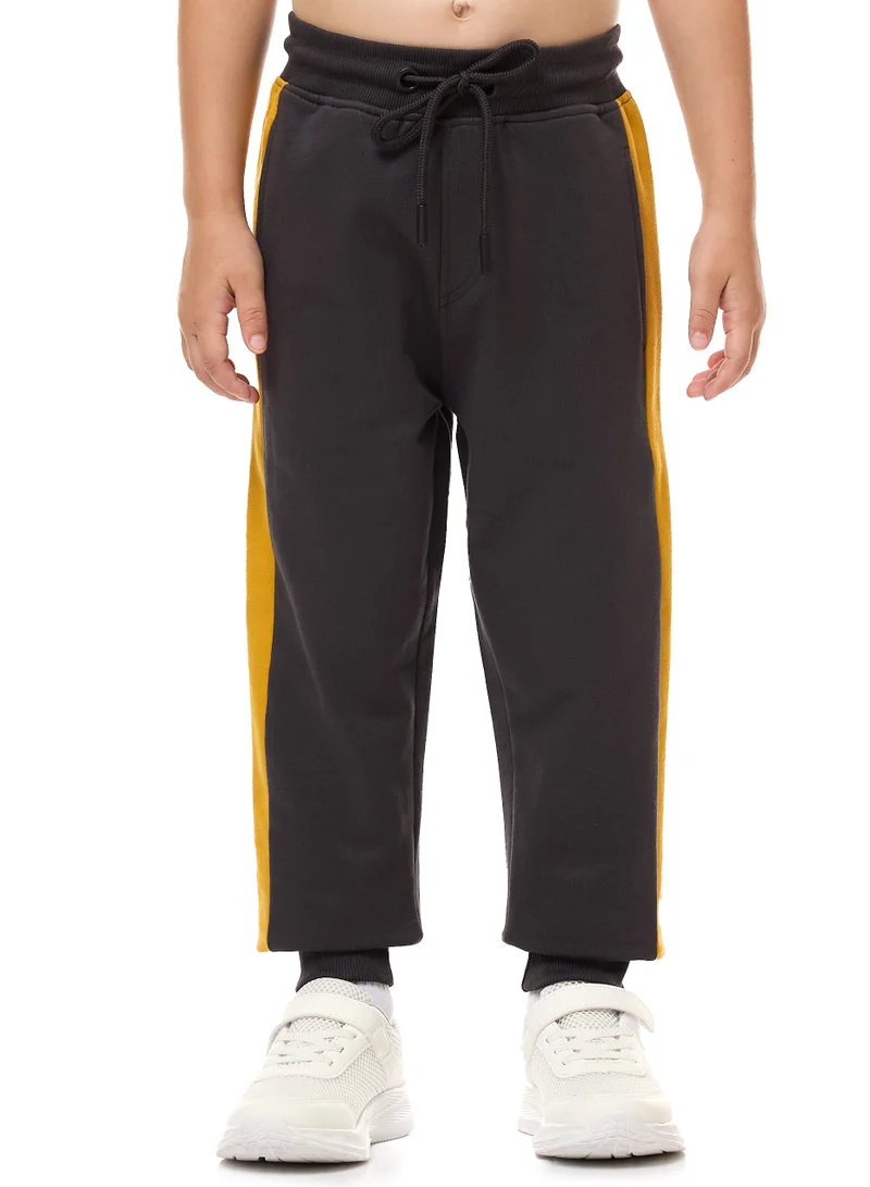 victor and jane Boys' 2-Piece Sweatshirt and Jogger Set (2 -8 yrs)  Mustard -Dark Grey