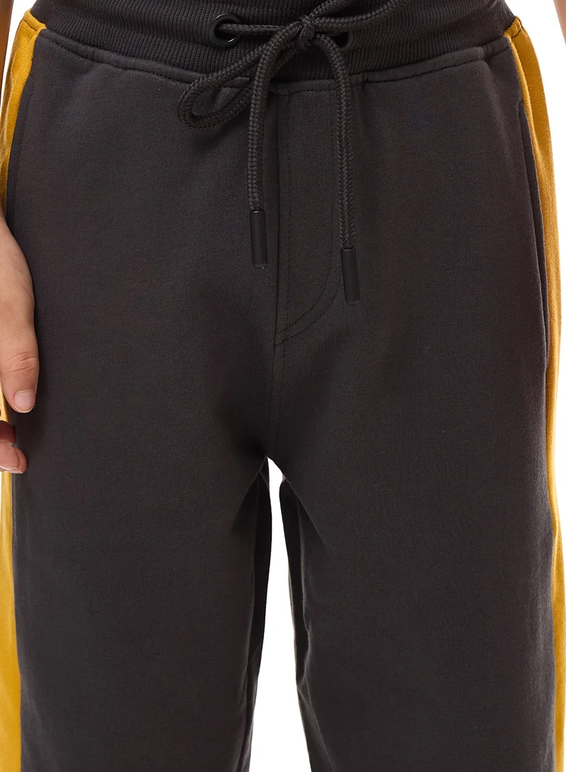 victor and jane Boys' 2-Piece Sweatshirt and Jogger Set (2 -8 yrs)  Mustard -Dark Grey