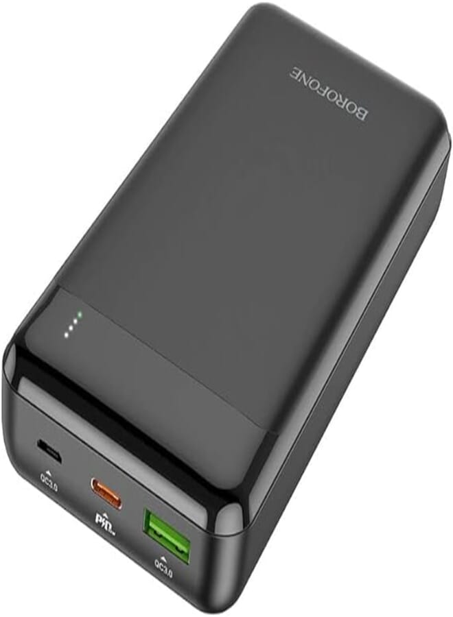 Borofone Bj19A Incredible Power Bank 20000Mah, Pd20W, Qc3.0, Its Versatility Makes It An Excellent Option For Charging Multiple Devices - Black