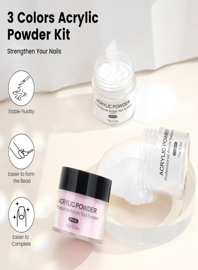 Deciniee Acrylic Nail Kit for Beginners: Monomer Acrylic Nail Liquid Powder with Practice Hand U V Light Drill French Tips for Nail Starters with Everything Home Salon Gift Set - Image 5