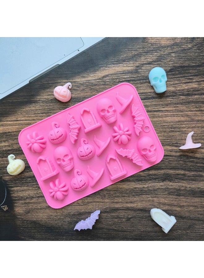 18 Even Halloween Pumpkin Hat 662 Chocolate Silicone Mold DIY Candy Cookie Cake Baking Mold-Color:Horse Purple - Image 4