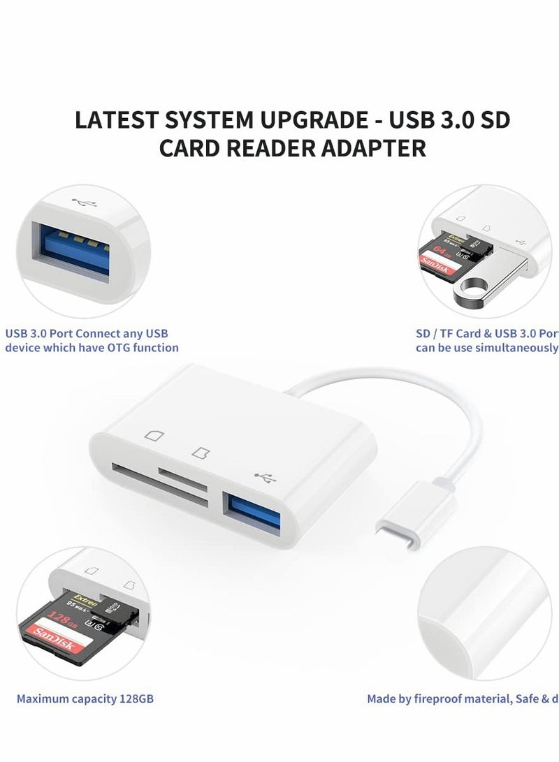 Excefore SD Card Reader for iPhone iPad with Micro Adapter Port, Type C Memory Plug and Play  - Image 5