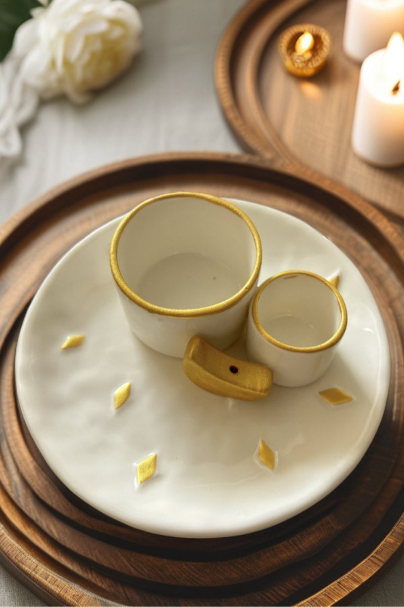 Multi-Purpose Ceramic Incense Holder – Moon Design Ash Catcher Tray for Palo Santo, Candles & Sticks | Heat-Resistant, Easy to Clean | 12.8cm / 5in, Approx. 260g - Image 5