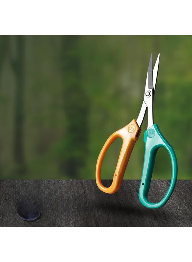 Yellow Green Stainless Steel Grape And Orchid Pruning Shears Durable Garden Scissors For Vines And Small Branches - Image 2