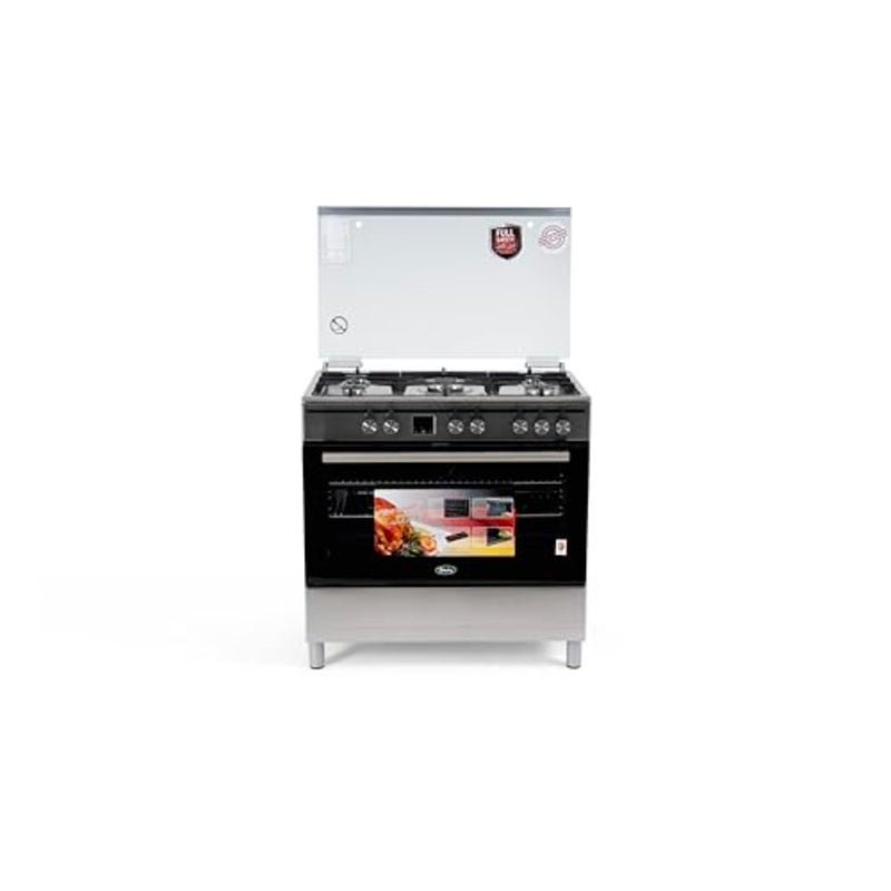 90X60 Combination Cooker, 5 gas burners, Stainless Steel,,1 Year Warranty - Image 1