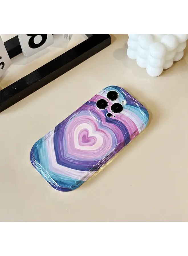 Mixed Color 4 Wavy Clear Shock Resistant Soft Phone Case For IPhone 14 Pro Max - Image 3