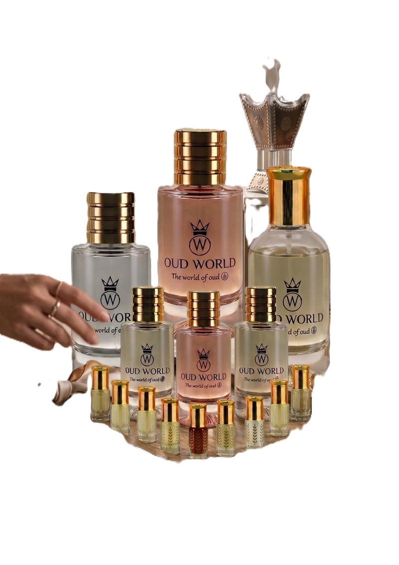 OUD WORLD Combo Set-15 Combo Pack – Spicy Pepper, Blueberry & Honey Notes with Cedarwood, Amber & Cacao Base – Premium Perfume Trio for Men & Women - Image 1