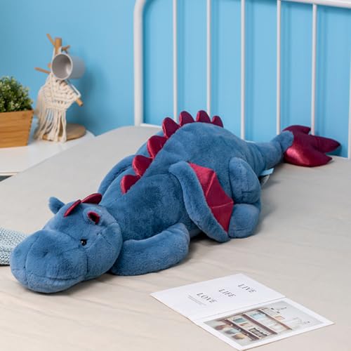 IFX24 Weighted Stuffed Animals 10Lbs 354 Weighted Dragon Stuffed Animal for Kids and Adults Heavy Weighted Stuffed Animals for Comfort and Relaxation Blue Pink and Green Available - Image 1