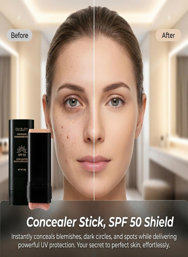 كريم أساس على شكل عصا مع تغطية كونسيلر وعامل حماية من الشمس SPF50+ (03# للبشرة الفاتحة) - Image 2