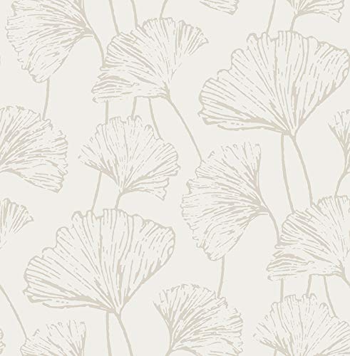 NuWallpaper Silver Hikarigaoka Peel and Stick Wallpaper, NUS3578 - Image 1