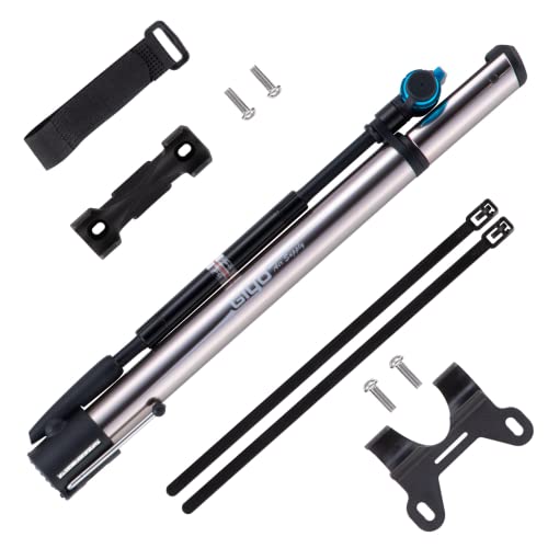 GIYO GM741 High Precision Bike Pump with Gauge - Portable Floor Pump, Durable & Lightweight for Mountain & Road Bikes, 140 PSI, Universal Valve Compatibility - Image 1