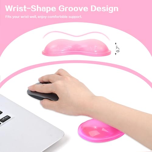 ABRONDA Gel Keyboard & Mouse Wrist Rest Set - Keyboard Wrist Rest Pad & Mouse Support for Office Gaming Pad Computer Laptop Ergonomic Comfortable Pain Relief- Pad Set (Mouse Support Only) - Image 5