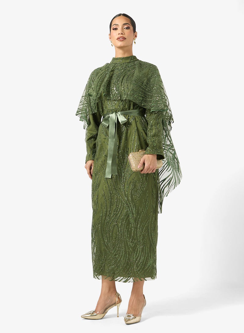 خزانة فستان كيب لامع بمقاس كبير - Image 4