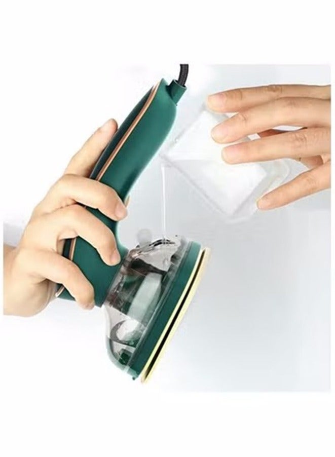 Gonice Mini Iron for Clothes, Portable Travel Iron Support Dry Wet Ironing, Steam Iron Handheld Ironing Machine (Dark Green)  - Image 3