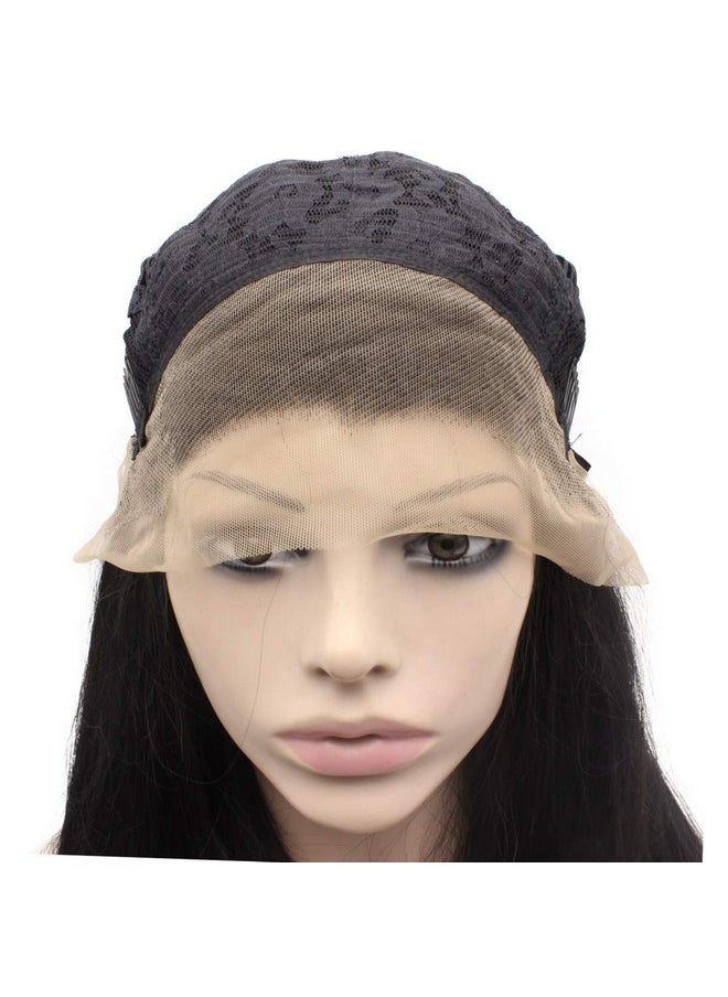 MX angel - Mxangel Medium Long Wavy Black Heat Resistant Synthetic Hair Lace Front Natural Wig - Image 1