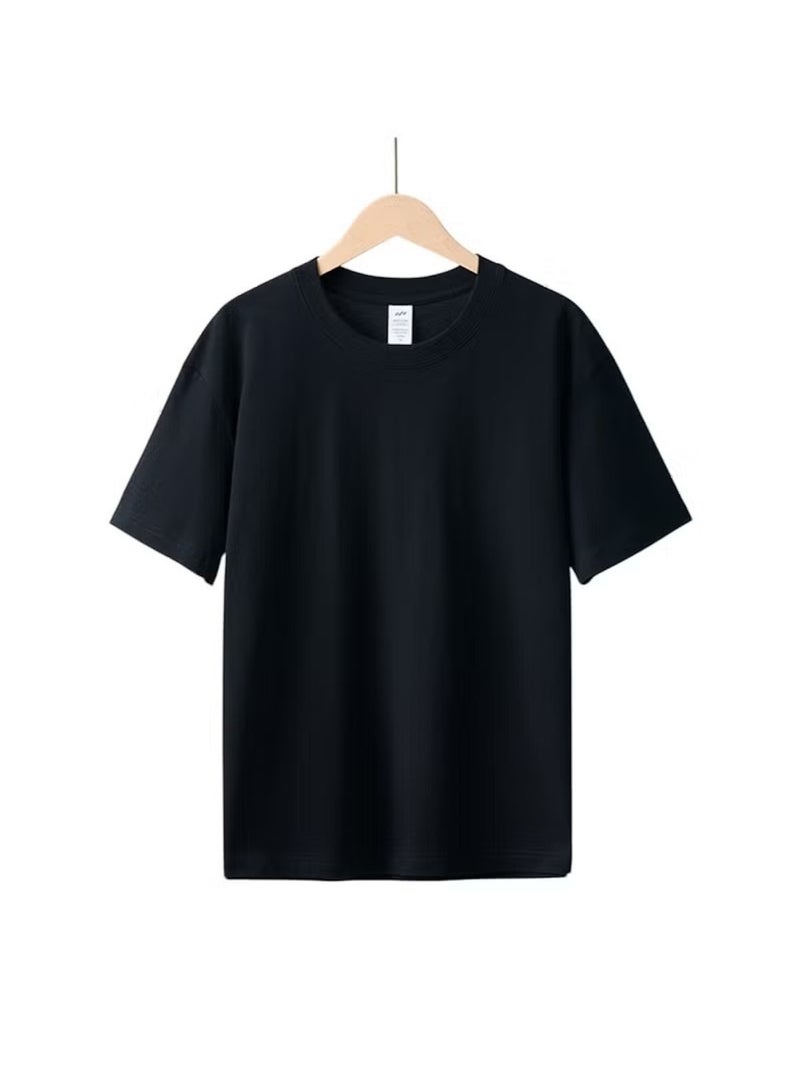 Huitich Cotton Short Sleeve T-Shirt –Black, Sizes  L - Image 1