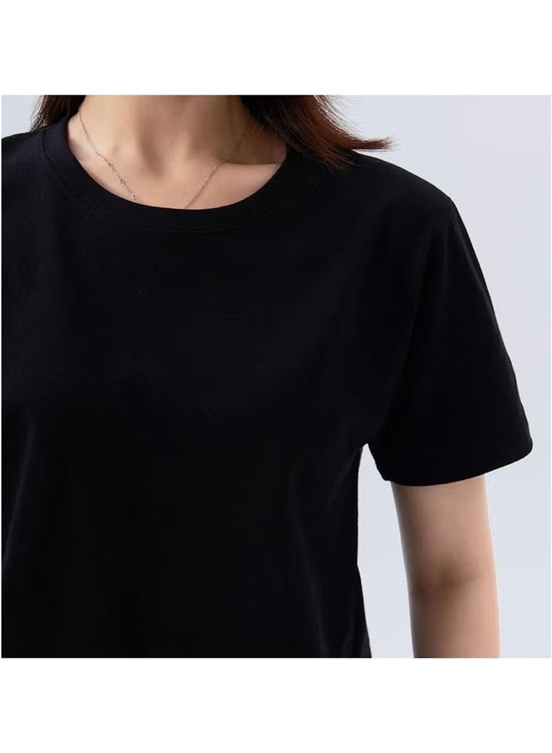 Huitich Cotton Short Sleeve T-Shirt –Black, Sizes  L - Image 3