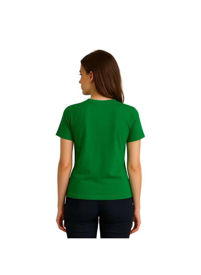 PRINTSHOP4ME Adult Round Neck Combed Women's T Shirt 190 GSM Pure Cotton Basic Colors - Image 5