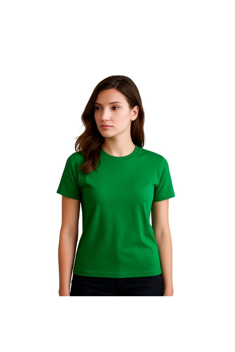 PRINTSHOP4ME Adult Round Neck Combed Women's T Shirt 190 GSM Pure Cotton Basic Colors - Image 2