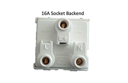 c&s electric Polyvinyl Chloride Type I 4 Module Waterproof Gang Box with 1 6A and 16A Socket. Use in Roof Top Lighting (White) - Image 5