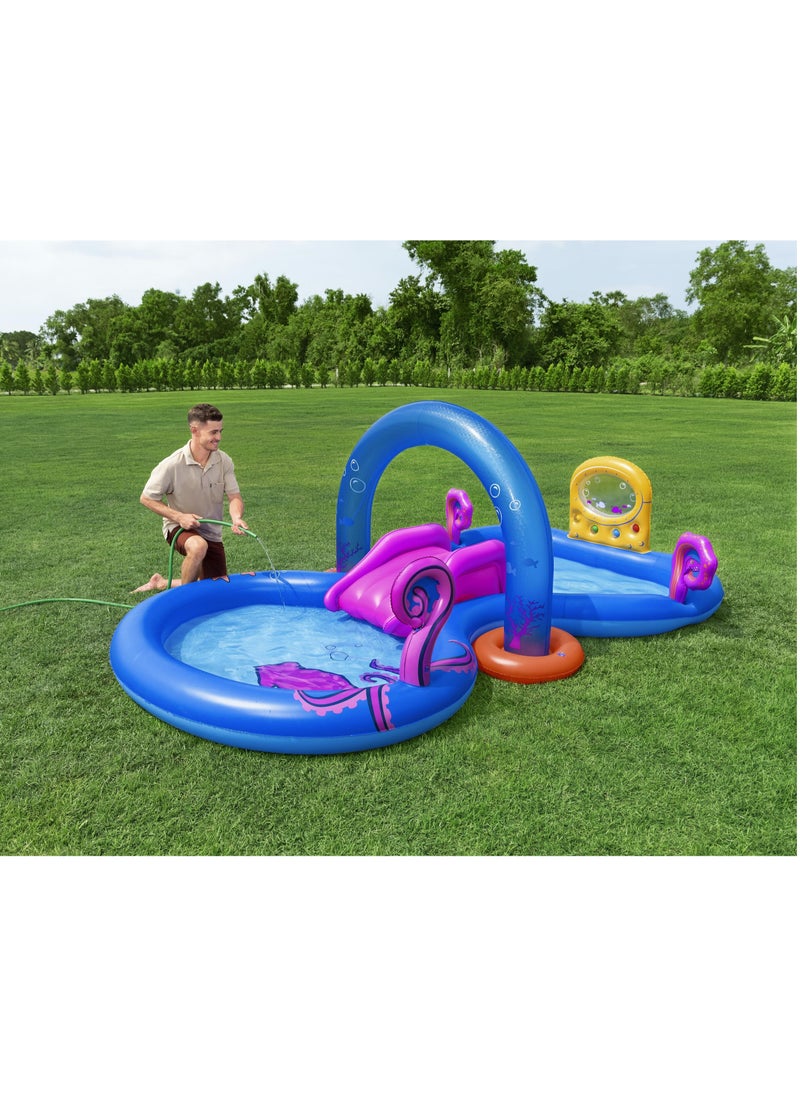 Bestway Play Center Sea Odyssey 330x188x117cm | Kiddie Pool with Slide | Inflatable Pool for Toddlers and Kids