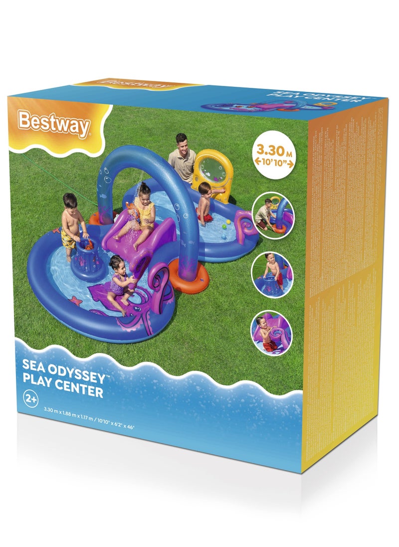Bestway Play Center Sea Odyssey 330x188x117cm | Kiddie Pool with Slide | Inflatable Pool for Toddlers and Kids