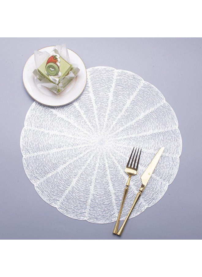 NIBEMINENT 6pcs Hot Stamping Placemat Pvc Western Placemat Table Mat Insulation Mat Washable Hollow Placemat  - Image 1