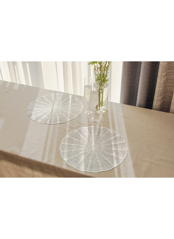 NIBEMINENT 6pcs Hot Stamping Placemat Pvc Western Placemat Table Mat Insulation Mat Washable Hollow Placemat  - Image 2