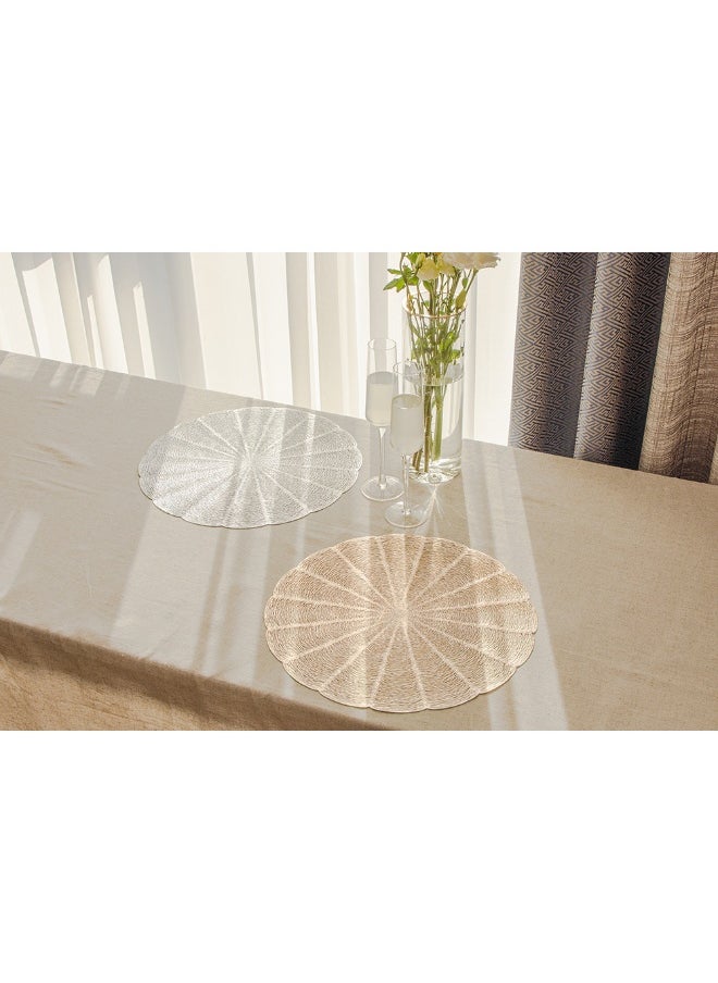 NIBEMINENT 6pcs Hot Stamping Placemat Pvc Western Placemat Table Mat Insulation Mat Washable Hollow Placemat  - Image 3
