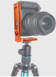 KASTWAVE DSLR Camera L Bracket Quick Release Plate Vertical Horizontal Switching Tripod Quick Release Board Compatible with Canon / Nikon / Sony / DJI / Osmo / Ronin / Zhiyun Stabilizer Tripod Monopod (Orange)  - Image 3
