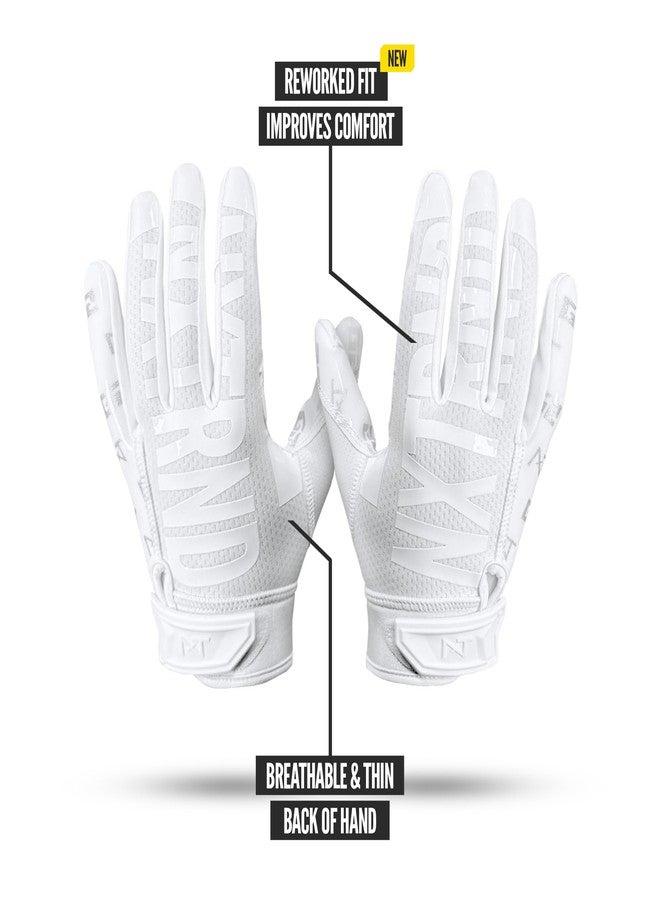NXT NXTRND Nxtrnd G2 Pro Football Gloves, Men's Ultra Sticky Elite Receiver Gloves (White, Large) - Image 3