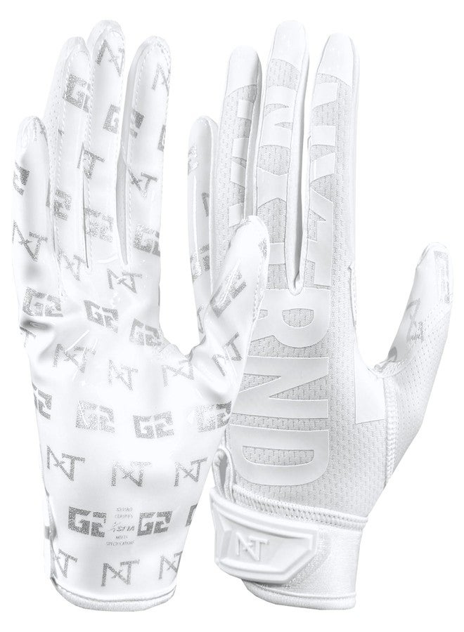 NXT NXTRND Nxtrnd G2 Pro Football Gloves, Men's Ultra Sticky Elite Receiver Gloves (White, Large) - Image 1