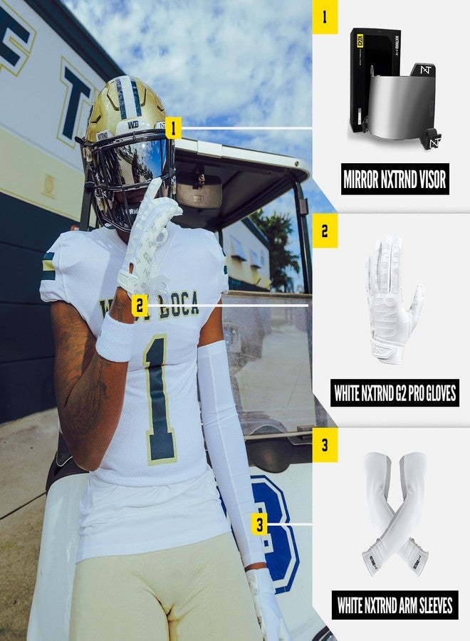 NXT NXTRND Nxtrnd G2 Pro Football Gloves, Men's Ultra Sticky Elite Receiver Gloves (White, Large) - Image 5