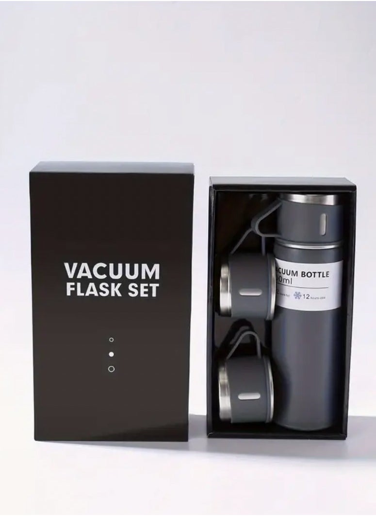 Generic - Thermal flask. Insulated bottle. Stainless steel cup. 500 ml capacity. Elegant design. Hot beverages. Cold beverages. 12 hours heat retention. 12 hours cold retention. Portable mugs. Rust-resistant stainless steel. Ideal. Cold beverage cup. Heat retention cup. Coffee cup. Juice cup. Travel-friendly. Home use. Coffee accessories. Multi-use mugs. - Image 1