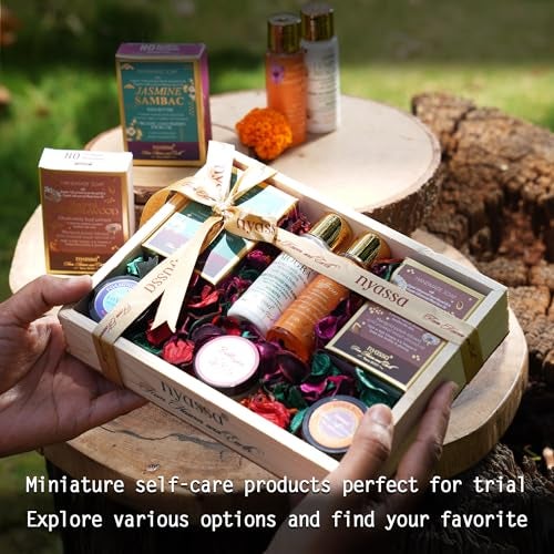 NYASSA Premium Bath and Body Treats Wooden Gift Set for Women & Men | Luxury Bath And Body Care Set To Pamper Your Loved Ones | Perfect for Every Occasion | Pack of 7 - Image 3