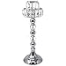 allgala allgala 19" Lamp Style STealight Candle Holder with Crystal Blocks-Silver Chrome-HD89012  - Image 2