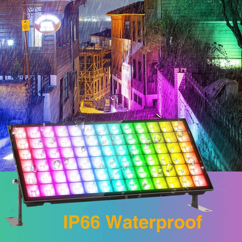Dimmable RGBCW Wash Light Floodlight Outdoor Waterproof Wall Washer Light Stage Light Bar with Remote Control Smart APP Control for Villa Roadside Wedding Birthday Party Stage Lighting - Image 4