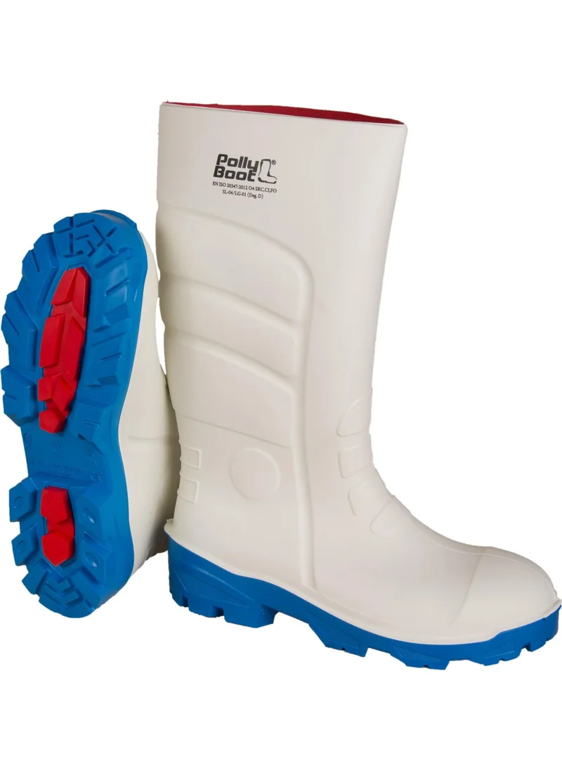 Polly Boot Galaxy Vega S4 White Color Steel Toe Boots